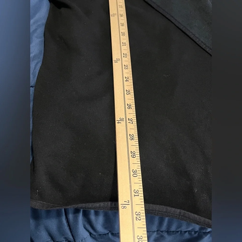 Athleta Cozy Karma Black Open Front Oversized Jacket Coat Medium